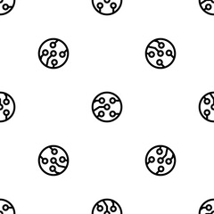 Fototapeta na wymiar Seamless pattern of repeated black electrical board symbols. Elements are evenly spaced and some are rotated. Vector illustration on white background