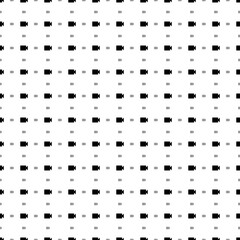 Square seamless background pattern from geometric shapes are different sizes and opacity. The pattern is evenly filled with black video camera symbols. Vector illustration on white background