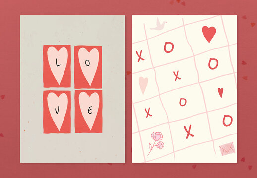Editable Love Layout Poster Set