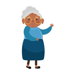 afro grandmother character