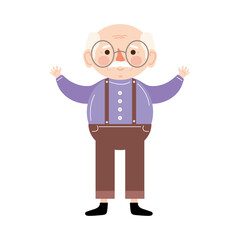 grandfather with eyeglasses