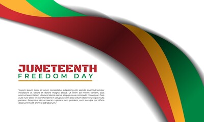 Happy Juneteenth Independence Day. Freedom or Emancipation day background design
