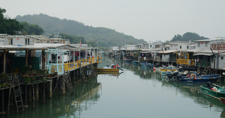 Obraz premium Hong Kong fishing village