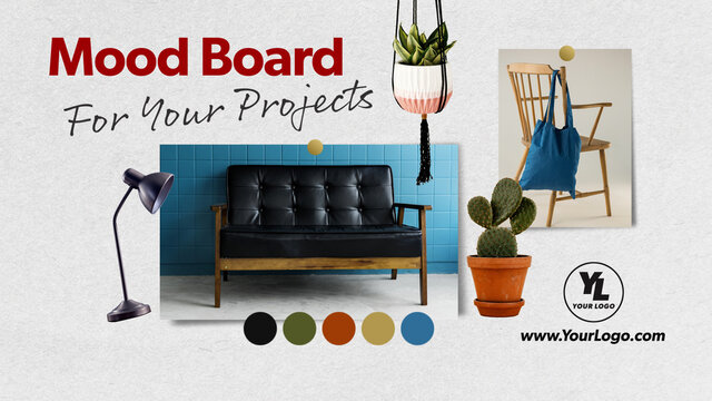 Versatile Mood Board with Media Replacements & Logo