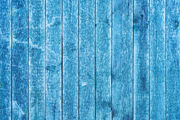 Naklejka premium background made of old planks painted blue