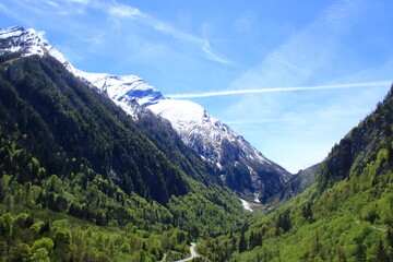 Blick in die Alpen bei Kaprun Richtung Kitzsteinhorn