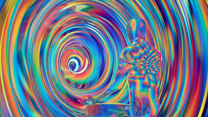 multicolored spiral  - obrazy, fototapety, plakaty