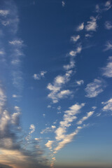 Beautiful View of colorful cloudscape during dramatic sunset. Taken in White Rock, Vancouver, British Columbia, Canada.