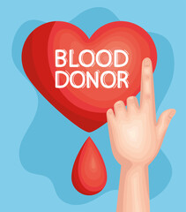 blood donor lettering in heart