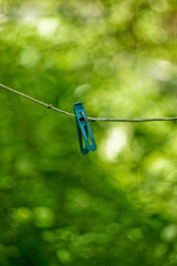 Clothespin on a rope
