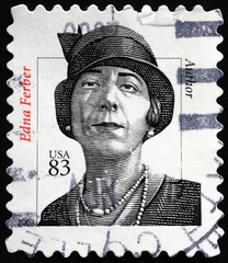 Edna Ferber on american postage stamp