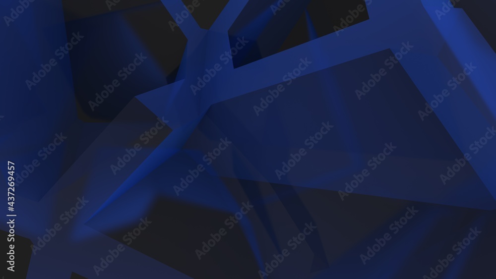 Poster abstract gray-blue background from lines and planes. desktop wallpaper. 3d rendering image.