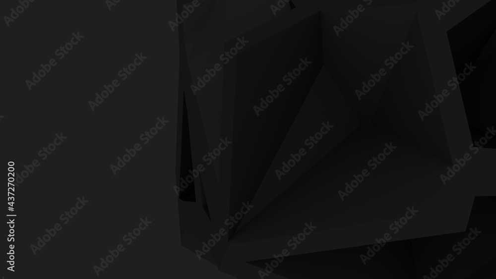 Fototapete abstract gray background from lines and planes. cubism. desktop wallpaper. 3d rendering image. compu
