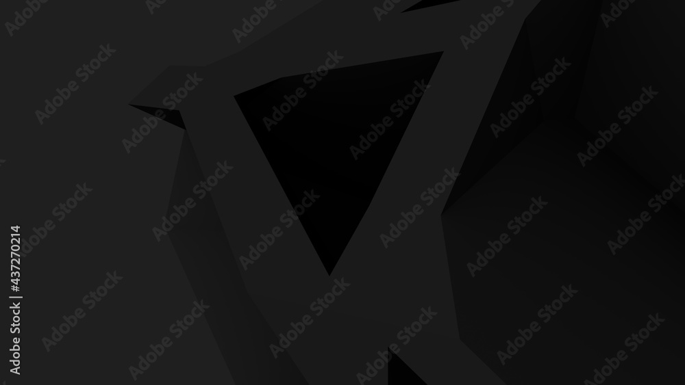 Fototapete abstract gray background from lines and planes. cubism. desktop wallpaper. 3d rendering image. compu