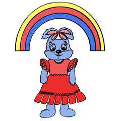 bunny, bunny, bunny, bunny,bunny, in a dress, skirt, T-shirt, sundress,sandals, socks. printing on any type of textiles,business cards, porcelain, paper dishes, flyers, logos, tags, instagram, sticker