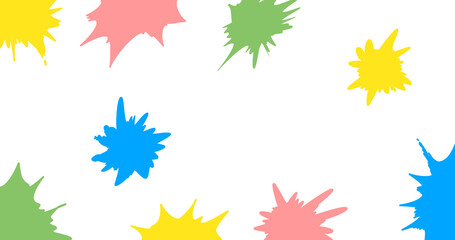 ペンキ、フレーム、素材、漫画、効果、背景