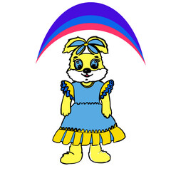 bunny, bunny, bunny, bunny,bunny, in a dress, skirt, T-shirt, sundress,sandals, socks. printing on any type of textiles,business cards, porcelain, paper dishes, flyers, logos, tags, instagram, sticker