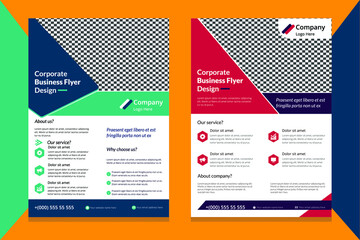 Business flyer and vector template design