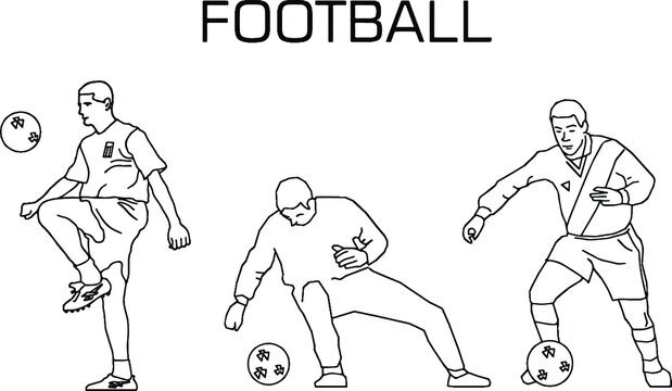 Football players with the ball.