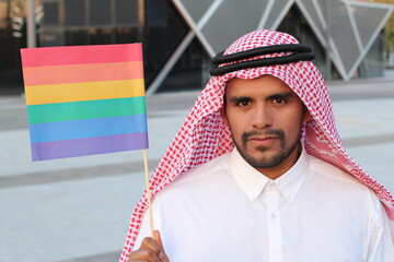 Proud ethnic man supporting diversity