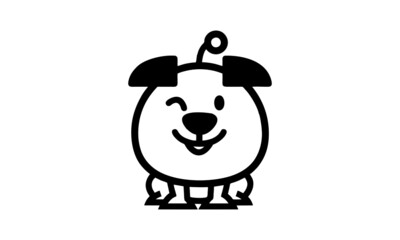 Fototapeta premium dog line art 37