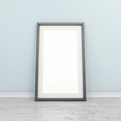 3d rendering of a with blank mock-up poster