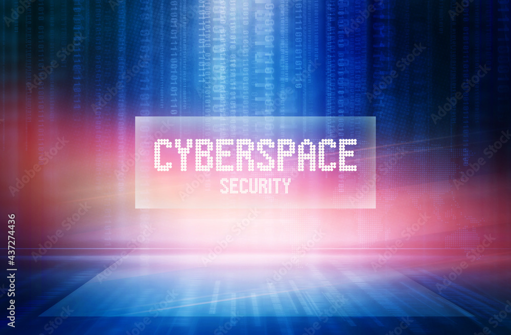 Aufkleber graphical abstract cyberspace security text background concept series 844
