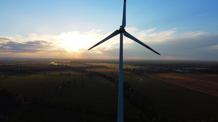 Windanlage Drohnenaufnahme Windrad