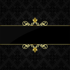 Luxury dark background with gold details