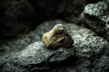 bauxite ore in mines, mining concept, aluminum production