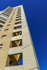 Modern building over blue sky