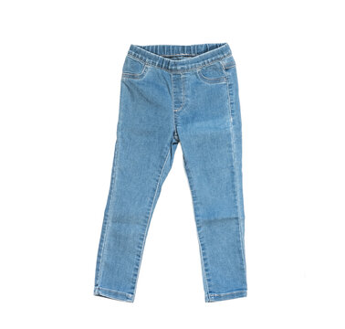 Blue jeans isolated on white background