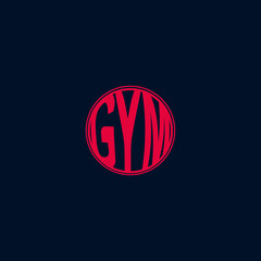Red inflated gym text vector logo