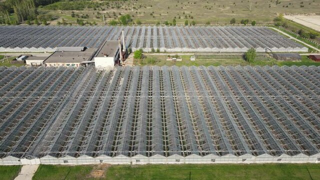 drone movement along a huge number of greenhouses