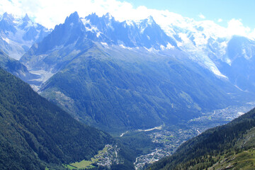Chamonix Mont Blanc in the french Alps, Haute Savoie
