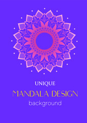 An unique mandala vector art for use. Eye catching mandala design for using in background, poster, banner or print.