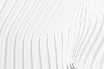 Abstract architectural background. Curved, rounded, wavy walls in modern buildings. 3d rendering