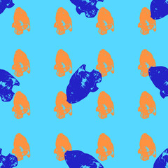 Seamless pattern with fishes, abstract background, vector illustration