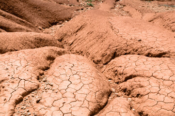 These red ancient clays of the Permian period and are 250 - 290 million years old. They're older...