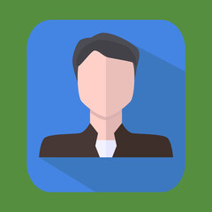 Flat avatar icon of man, vector illustration
