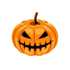 Halloween pumpkin on white background in vector EPS8