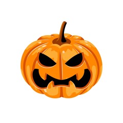 Halloween pumpkin on white background in vector EPS8
