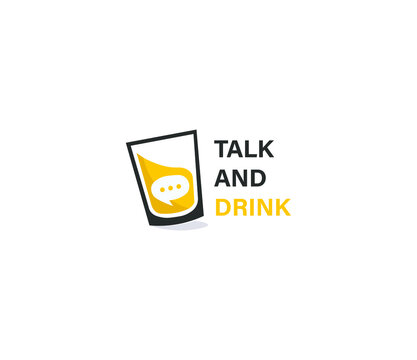 logo in bright colors depicting a glass with a drink