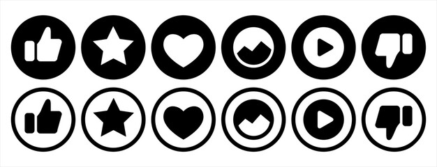 Social Media icons set collection. Web site vector icons set.