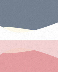 Geometric landscape generative art poster illustration
