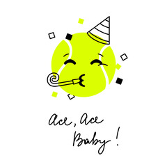 Tennis greeting card