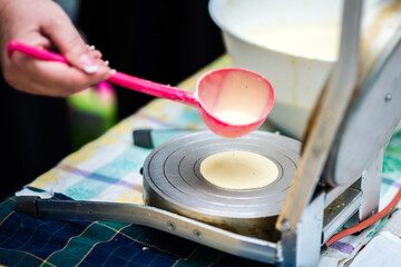 Traditional Slovak handmade wafer from grandma for Christmas. The wafers are a symbol of Christianity and Christmas.