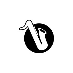 Saxophone instrument logo music, orchestra