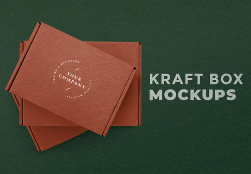 Kraft Box Packaging Mockup