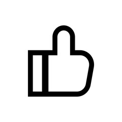 Like button on white isolated background, vector illustration